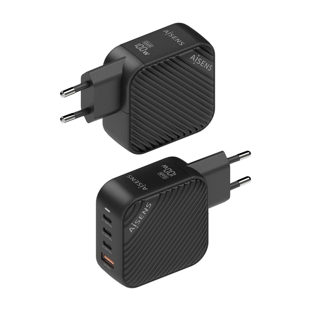 Chargeur Aisens GAN 100W - 3xUSB-C PD3.0 QC4.0 - 1xUSB-A QC3.0