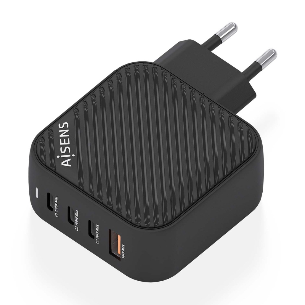 Chargeur Aisens GAN 100W - 3xUSB-C PD3.0 QC4.0 - 1xUSB-A QC3.0