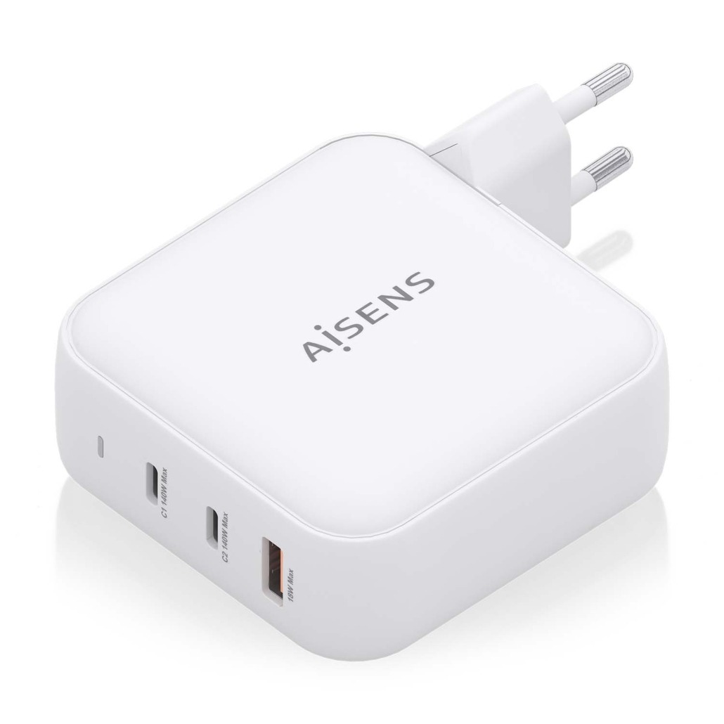 Chargeur Aisens GAN 140W - 2xUSB-C PD3.1 QC4.0 - 1xUSB-A QC3.0