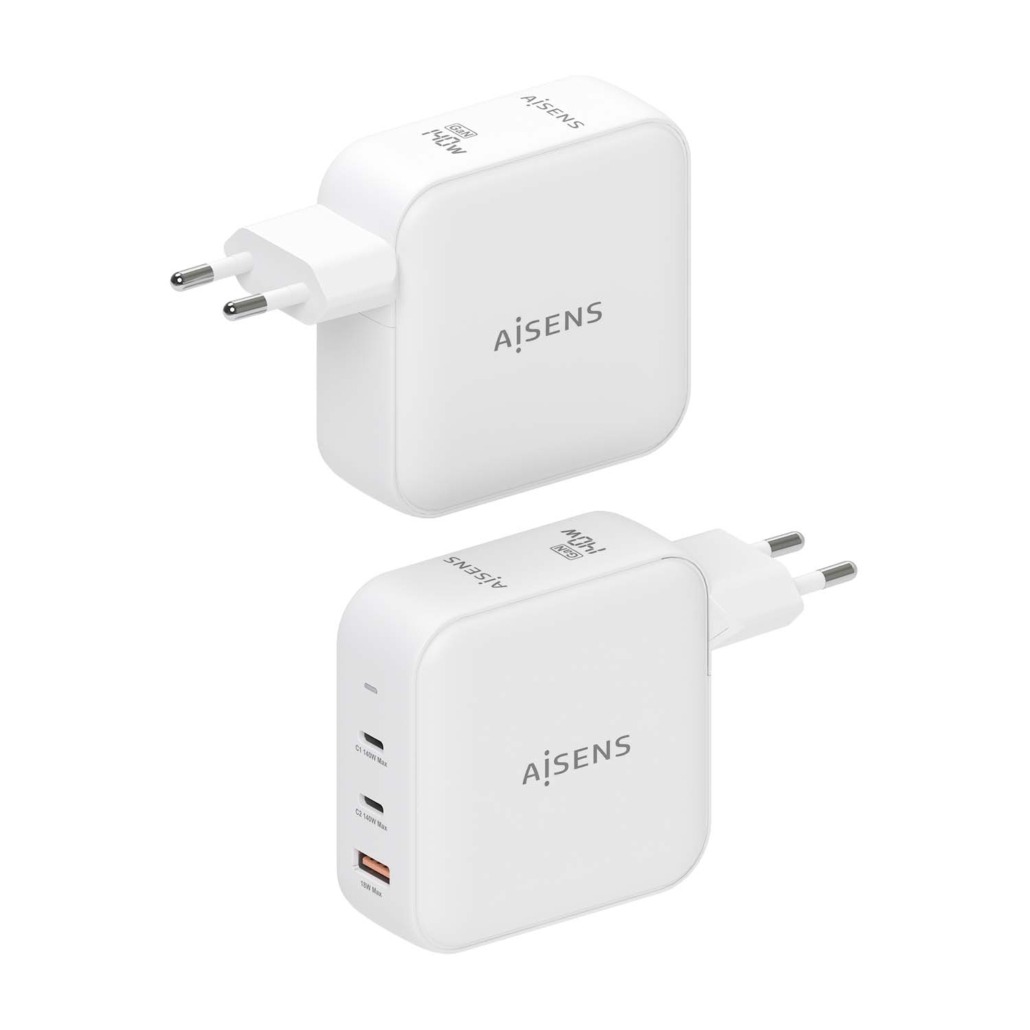 Chargeur Aisens GAN 140W - 2xUSB-C PD3.1 QC4.0 - 1xUSB-A QC3.0