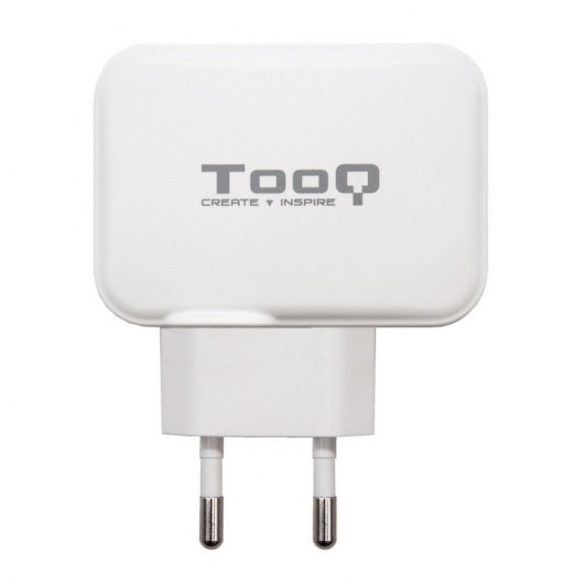 Chargeur mural Tooq USB 2.0, USB-C - Couleur blanche