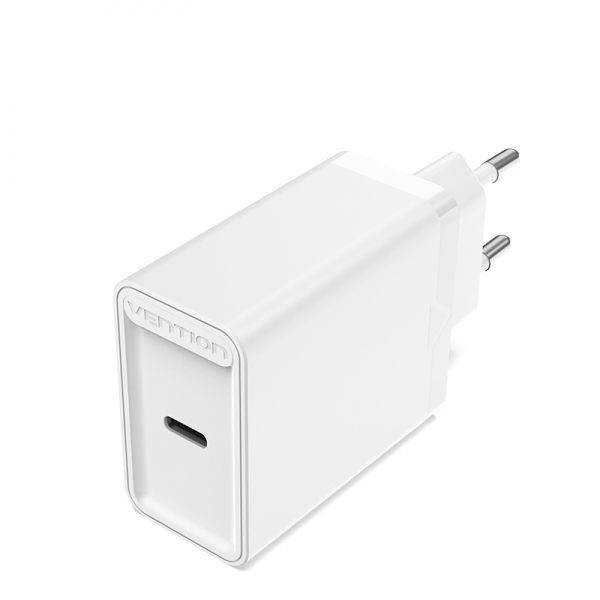 Chargeur Mural Vention USB-C 3A PD20W - Chargement Rapide - Couleur Blanc