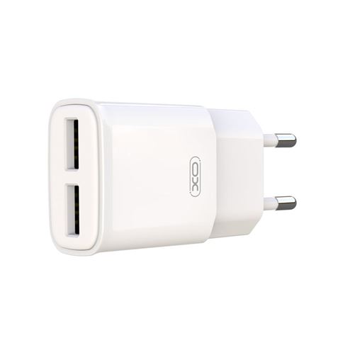 Chargeur secteur XO L92C 2.4A 2xUSB - Protection contre les courts-circuits et les surcharges - Couleur blanche