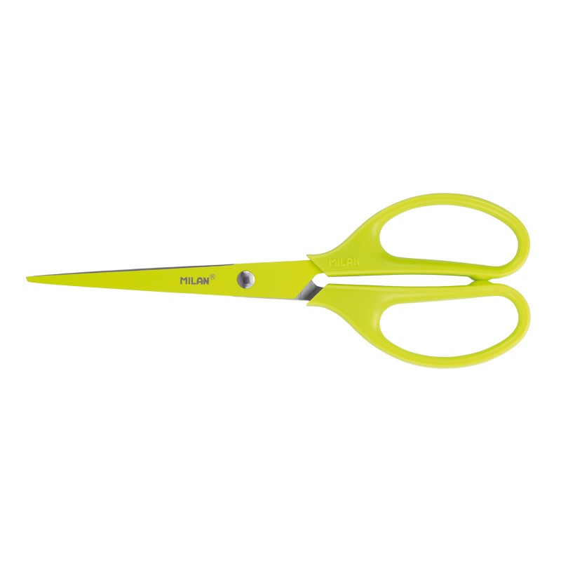 Milan Ciseaux Acid - Lame Inox - Manche Plastique - 17cm - Jaune