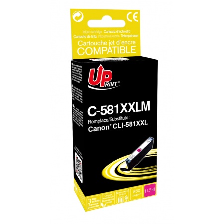 ✓ Cartouche encre UPrint compatible CANON CLI-581XXL M magenta couleur  magenta en stock - 123CONSOMMABLES