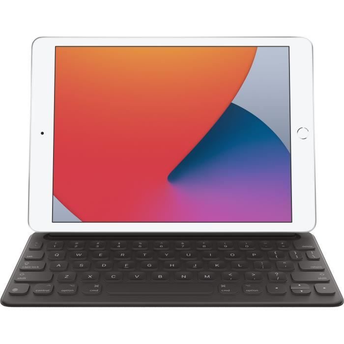 Clavier pour tablette Apple Smart Keyboard Noir pour iPad 9eme génération, 8eme génération et 7eme génération, iPad Air 10.5 pouces