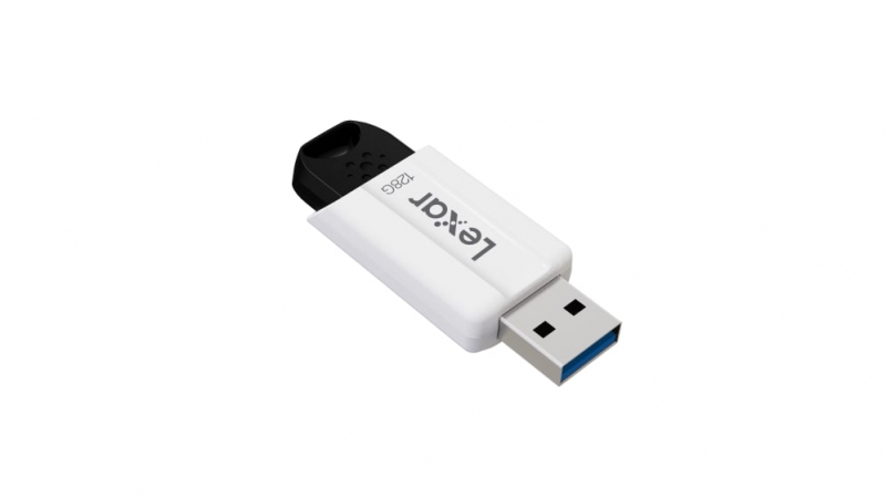 Clé USB Lexar JumpDrive S80 128 Go - Interface USB 3.0 - Transferts ultra-rapides - Design compact et durable - Couleur blanche