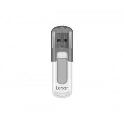 Clé USB Lexar JumpDrive V100 128 Go - Grand stockage - Interface USB 2.0 - Design compact et portable - Couleur blanche