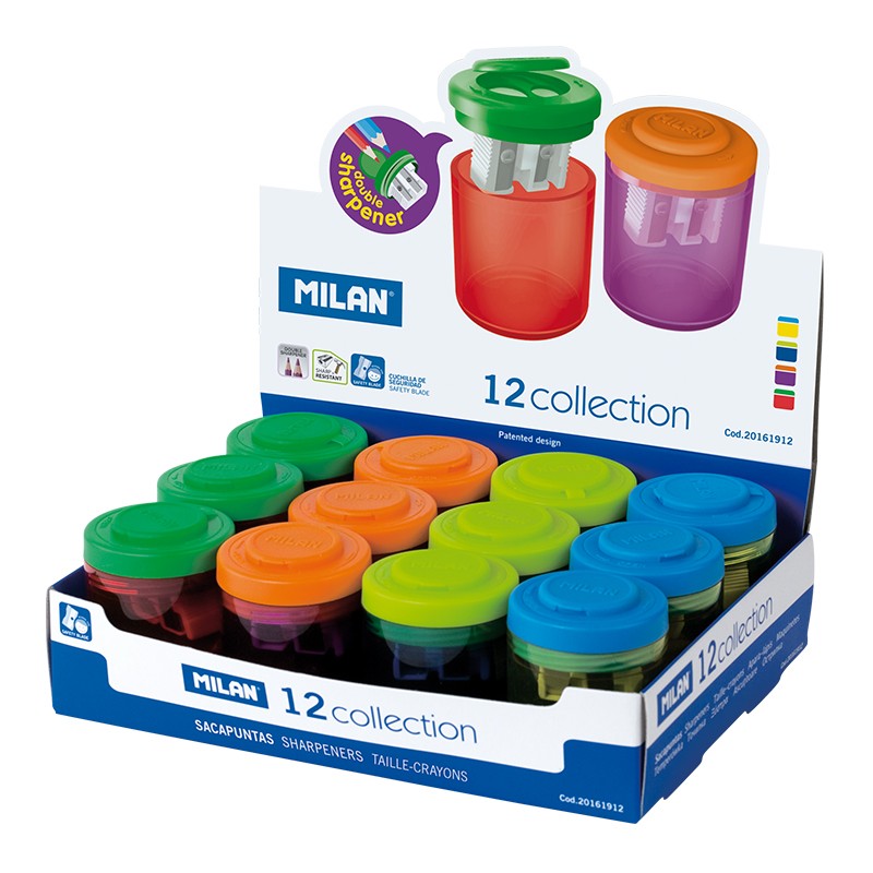 Lot de 12 Taille-Crayons avec réservoir