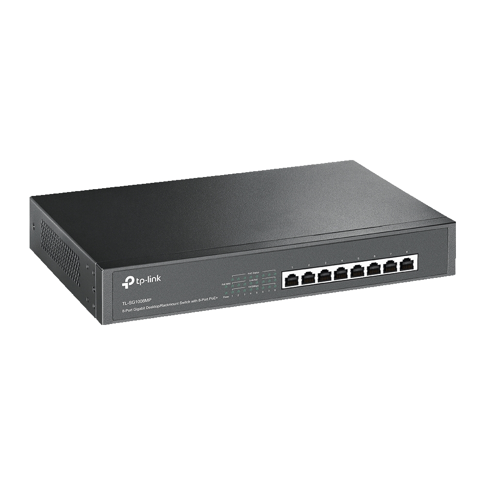 Commutateur de bureau TP-Link - 8 ports Gigabit avec PoE+ - Montage en rack