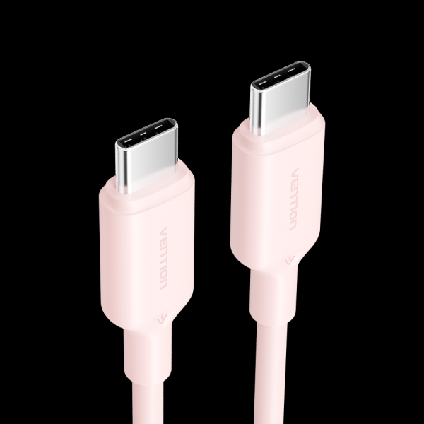 Connexion USB Vention CableTech - Plaqué Nickel - 60W - 3A - Couleur Rose