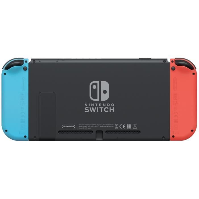 Console Nintendo Switch  Bleu Néon & Rouge Néon + Nintendo Switch Sports (Pré-installé) + 12 mois d'abonnement NSO (Code)