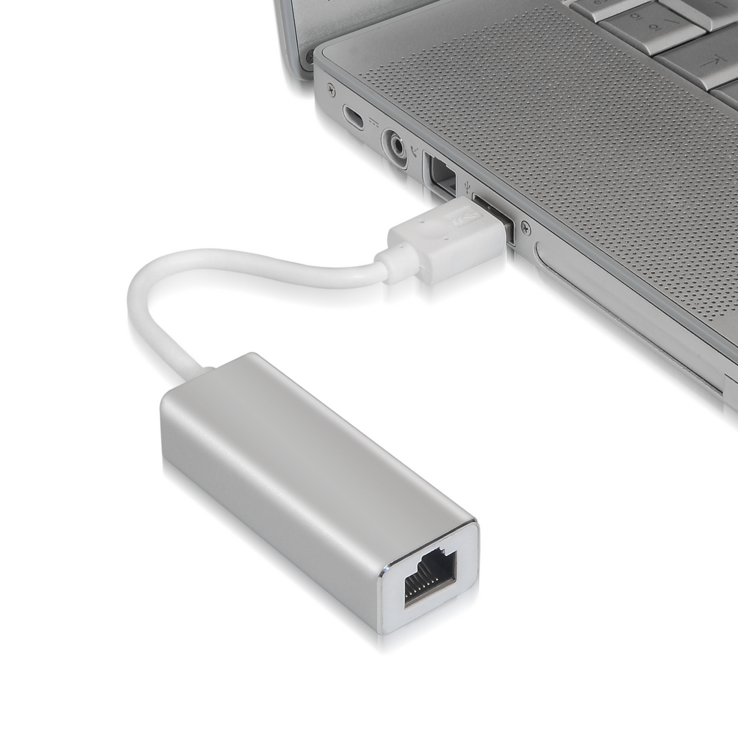 Convertisseur Adaptateur Réseau Aisens RJ45 vers USB 3.0 Gigabit 10/100/1000 Mbps - Couleur Argent