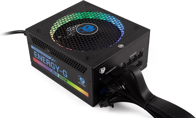 Coolbox Alimentation ATX DG ENERGY-G 850W RGB 80+ GOLD - Efficacité 80+ Gold - Éclairage RGB - Puissance 850W - Certification de qualité - Couleur Noir