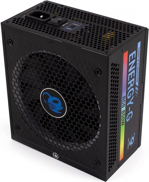 Coolbox Alimentation ATX DG ENERGY-G 850W RGB 80+ GOLD - Efficacité 80+ Gold - Éclairage RGB - Puissance 850W - Certification de qualité - Couleur Noir