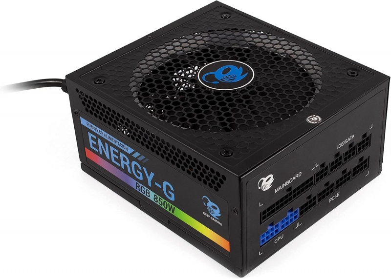 Coolbox Alimentation ATX DG ENERGY-G 850W RGB 80+ GOLD - Efficacité 80+ Gold - Éclairage RGB - Puissance 850W - Certification de qualité - Couleur Noir