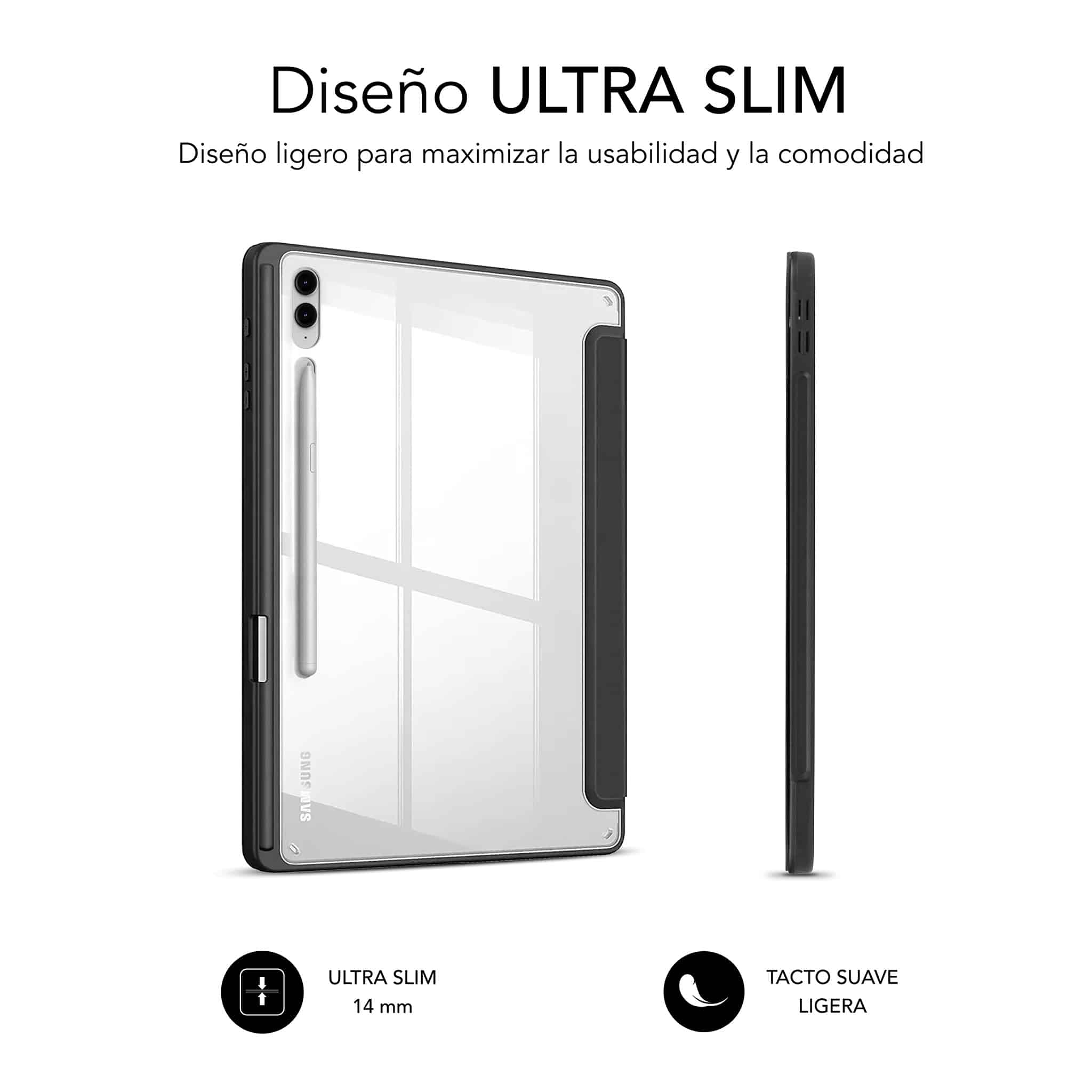 Coque Exclusive Subblim pour Samsung Galaxy Tab S9 11"/S9 FE+ 10.9" - Protection Totale - Design Moderne - Matériau Résistant - Installation Facile - Angles de Vision - Accès aux Fonctions - Ultralégère - Intérieur Velours - Transport Sécurisé - Aj