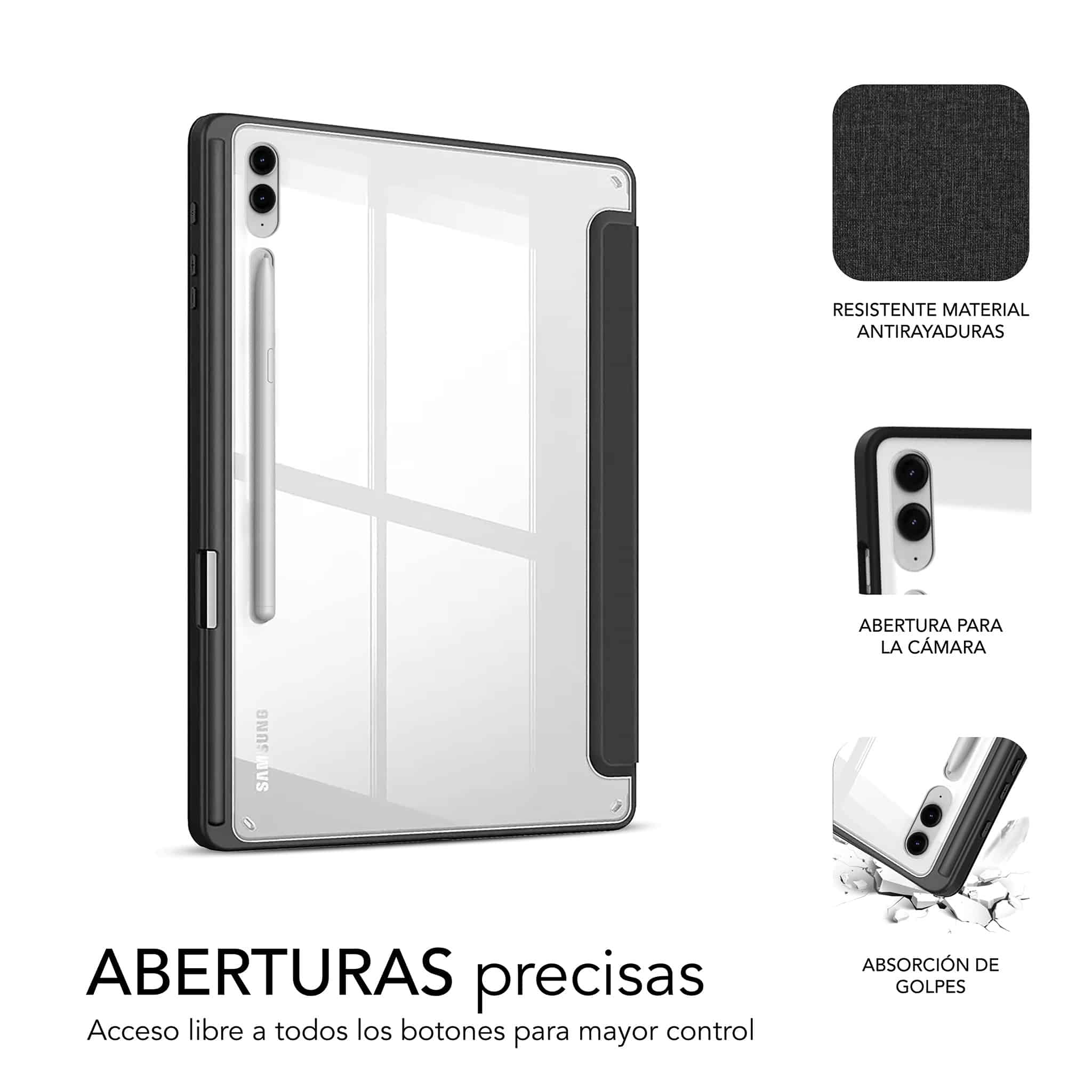 Coque Exclusive Subblim pour Samsung Galaxy Tab S9 11"/S9 FE+ 10.9" - Protection Totale - Design Moderne - Matériau Résistant - Installation Facile - Angles de Vision - Accès aux Fonctions - Ultralégère - Intérieur Velours - Transport Sécurisé - Aj