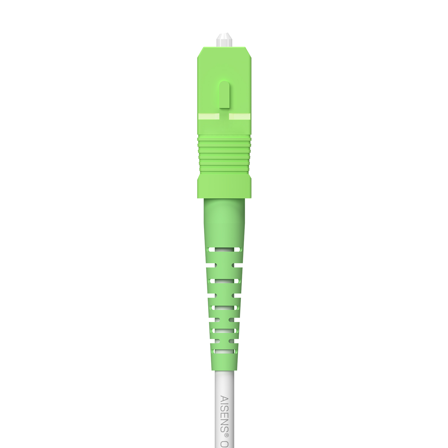 Cordon de raccordement fibre optique Aisens G657A2 3.0 9/125 SMF Simplex CPR Dca LSZH - SC/APC-SC/APC - 60m - Couleur blanche