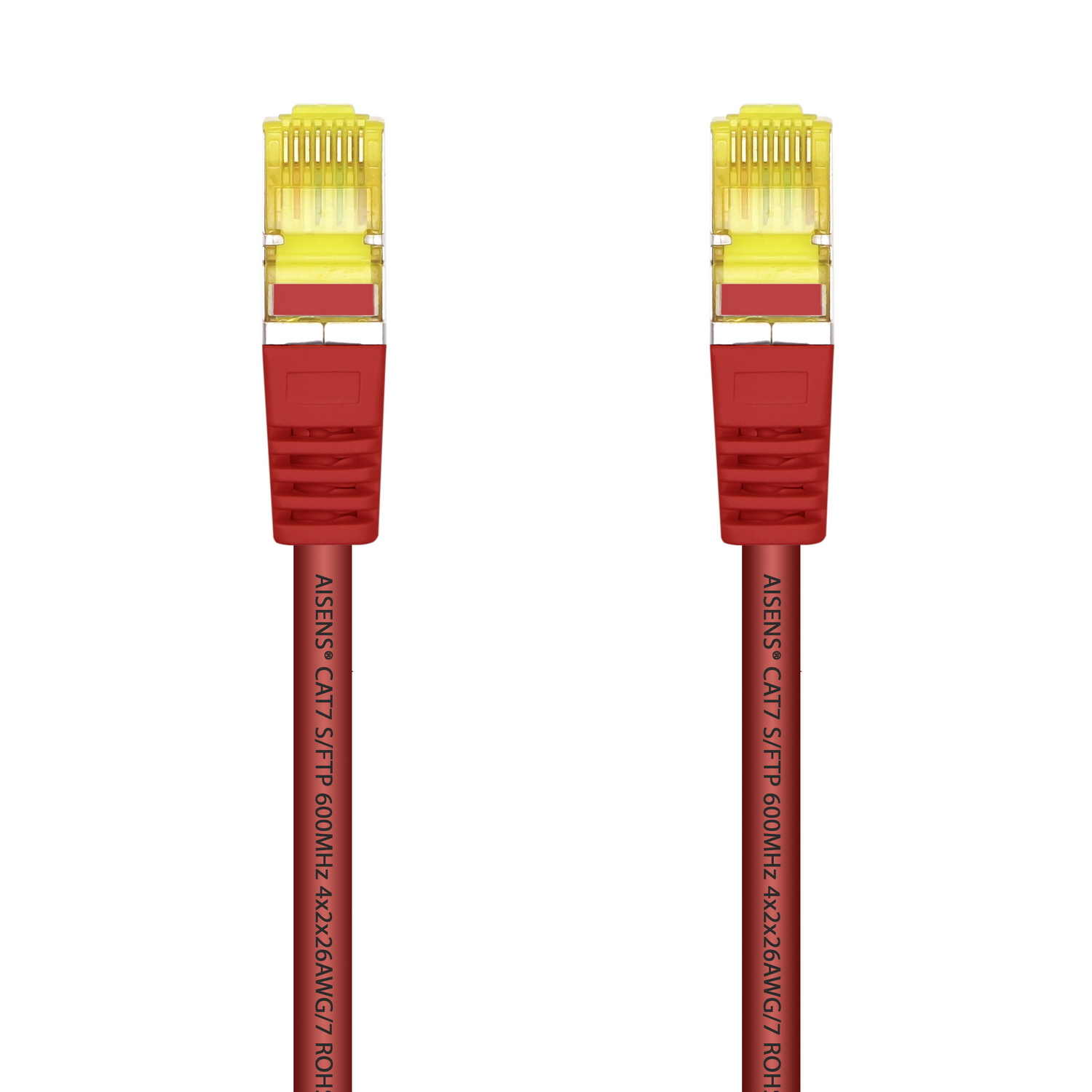 Cordon de raccordement pour câble réseau Aisens RJ45 LSZH Cat.7 600 MHz S/FTP PIMF AWG26 - 0,5 M - Couleur rouge