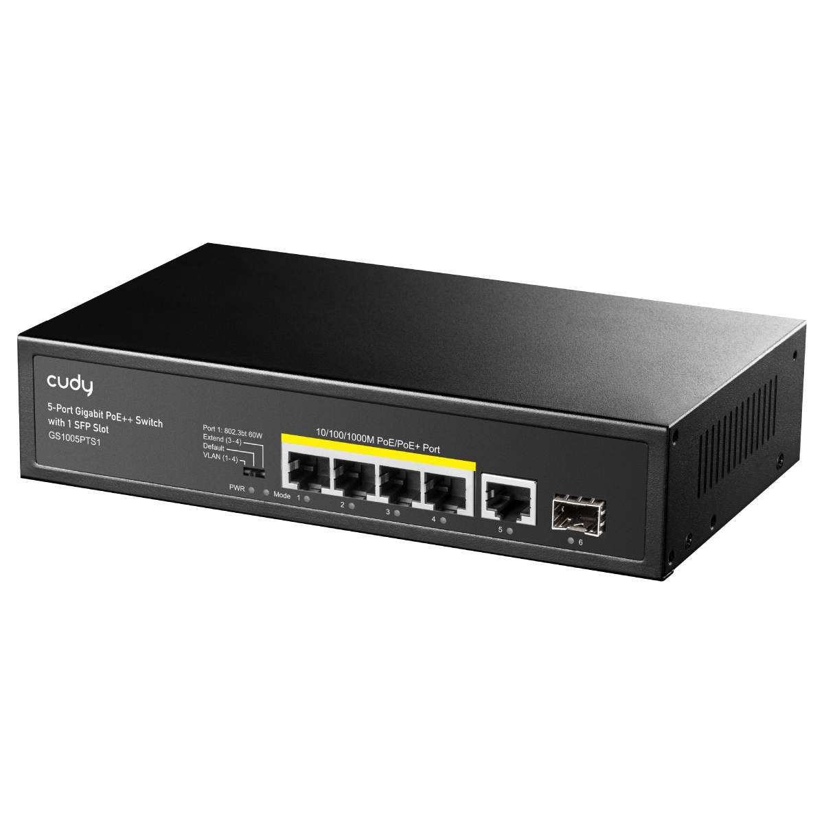 Cudy GS1005PTS1 Commutateur Gigabit PoE+ 5 ports avec 1 port SFP