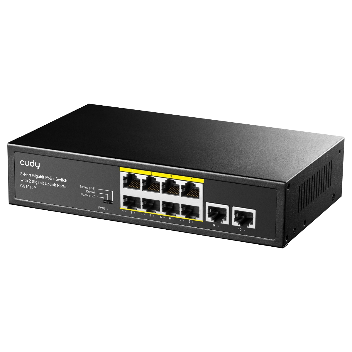 Cudy GS1010P Switch PoE+ Gigabit 8 ports avec 2 ports de liaison montante Gigabit