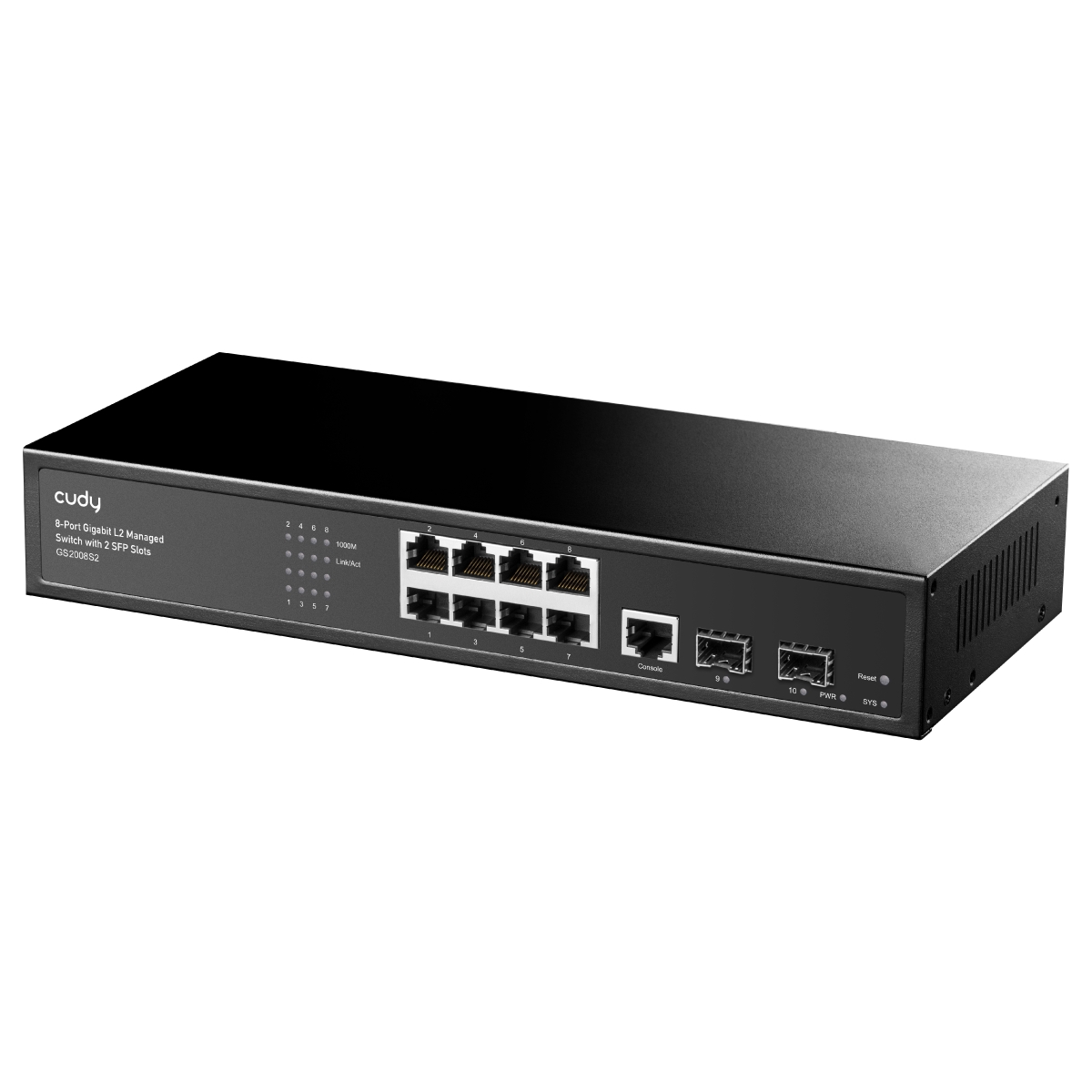 Cudy GS2008S2 Switch administrable Gigabit L2 à 8 ports avec 2 ports Gigabit SFP