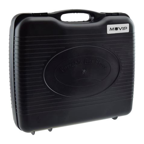 Cuisinière à gaz portable Muvip 1 brûleur - Allumage automatique - Brûleur en aluminium - Valve à double étanchéité - Valise de transport