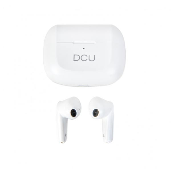 DCU Tecnologic Good People Casque Bluetooth 5.2 - Microphone intégré - Autonomie jusqu'à 6,5h - Touch Control - Couleur Blanc