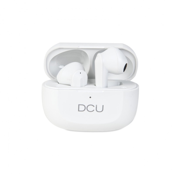 DCU Tecnologic Good People Casque Bluetooth 5.2 - Microphone intégré - Autonomie jusqu'à 6,5h - Touch Control - Couleur Blanc