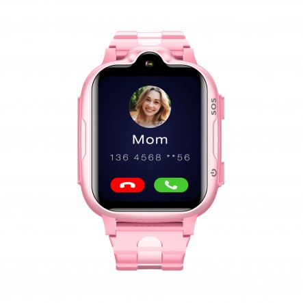 DCU Tecnologic Smartwatch Kids 4G - Appels vidéo - Localisation en temps réel - Chat vocal - Surveillance du sommeil - Jeu mathématique - Résistant à l'eau - Couleur rose