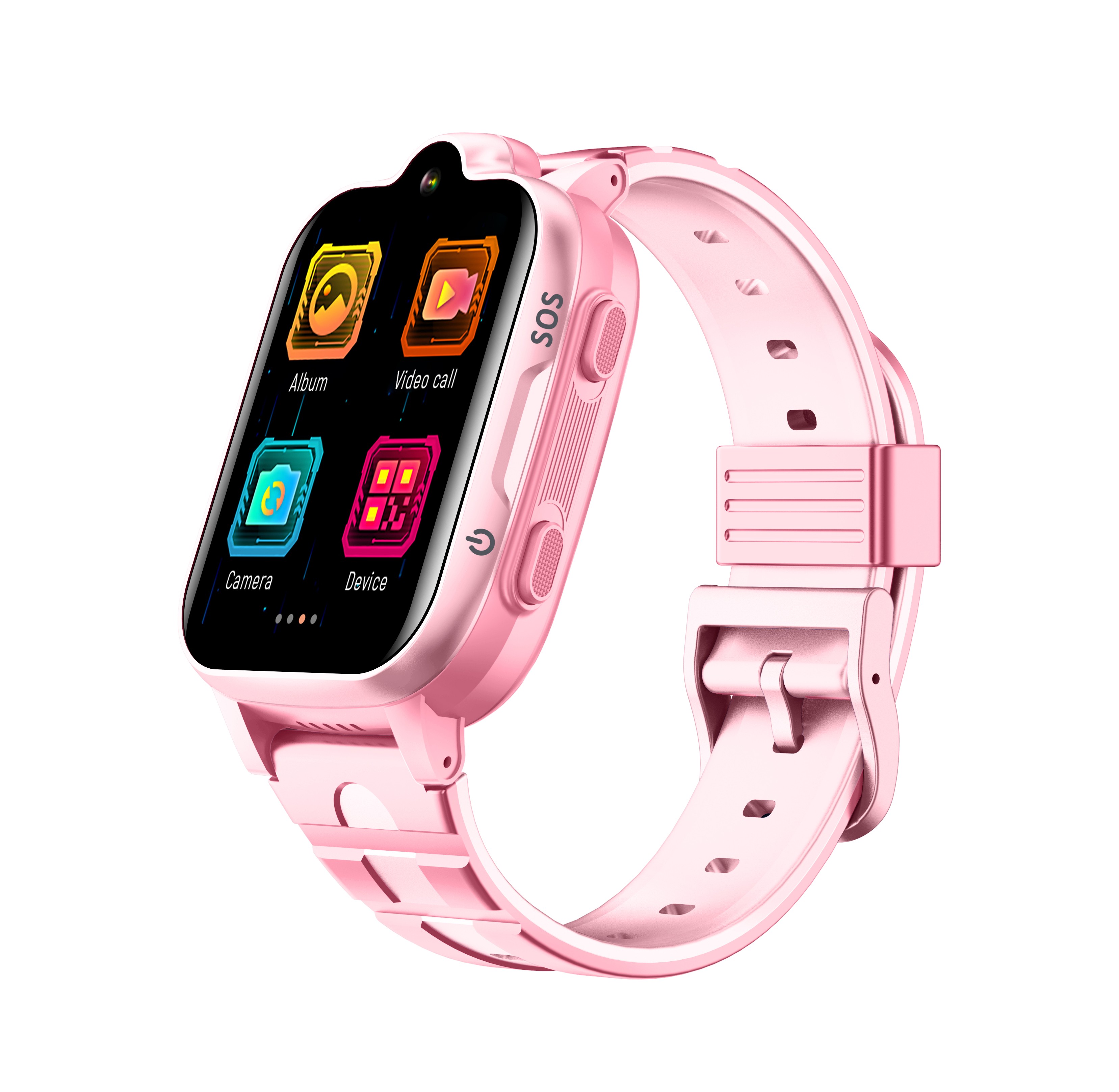 DCU Tecnologic Smartwatch Kids 4G - Appels vidéo - Localisation en temps réel - Chat vocal - Surveillance du sommeil - Jeu mathématique - Résistant à l'eau - Couleur rose