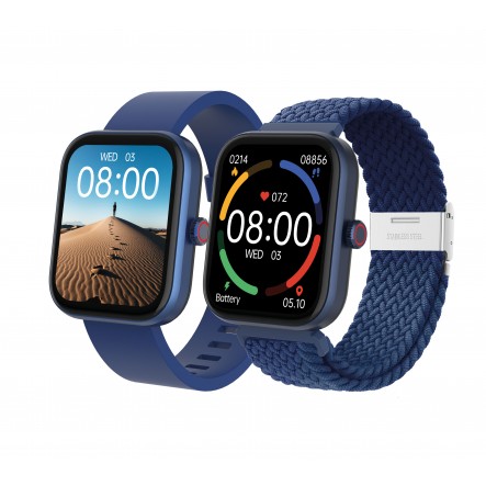 DCU Tecnologic Smartwatch Los Angeles - Connexion et confort au poignet - 22 modes sportifs - Résistant à l'eau IP67 - Longue durée de vie de la batterie - Couleur bleue