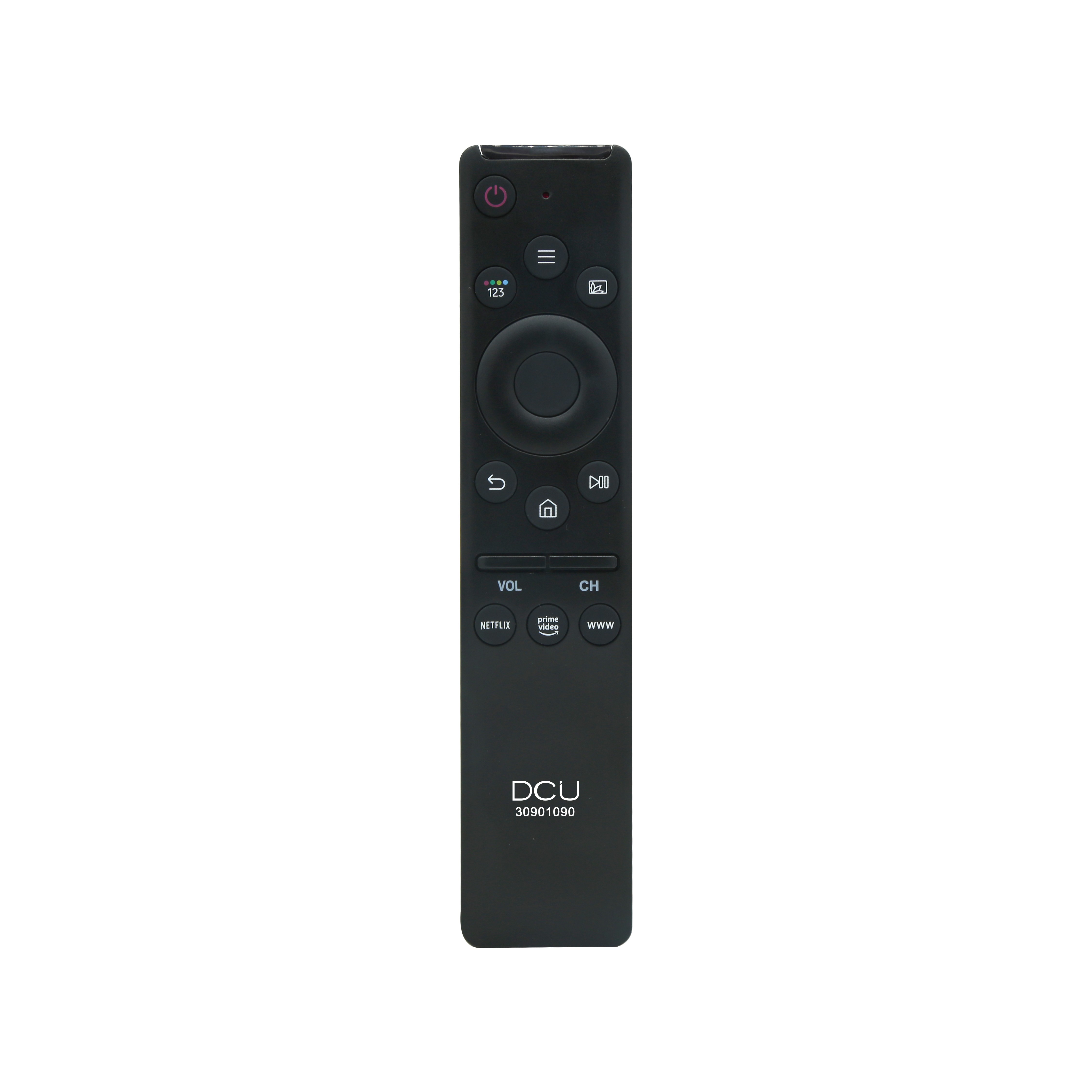 DCU Tecnologic Télécommande universelle pour téléviseurs Samsung - Contrôlez votre Smart TV LCD/LED en toute simplicité - Boutons pour Netflix, Prime Video et Www - Design ergonomique et configuration facile - Couleur noire