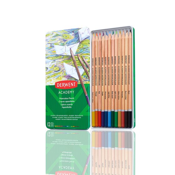 Derwent Lot de 12 Crayons Aquarelle