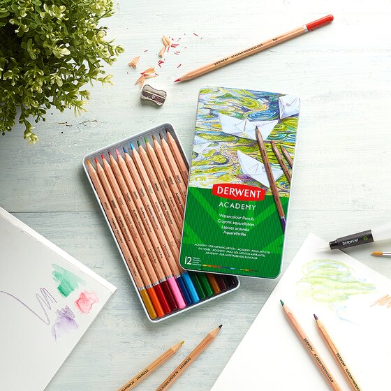 Derwent Lot de 12 Crayons Aquarelle