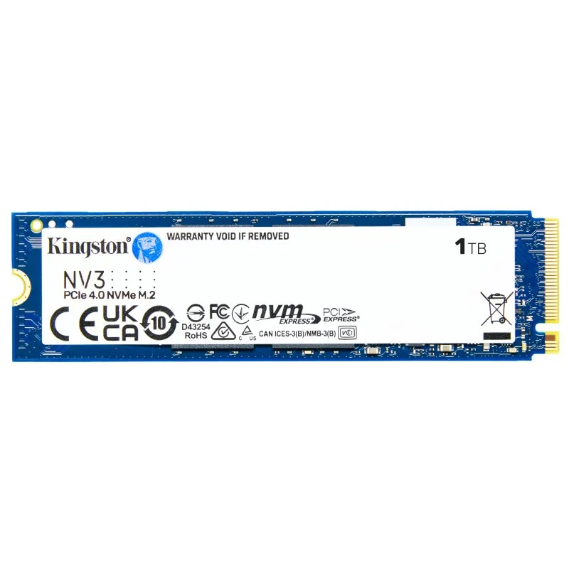 Disque dur solide Kingston NV3 SSD M2 2280 1 To PCIe 4.0 NVMe 3D NAND