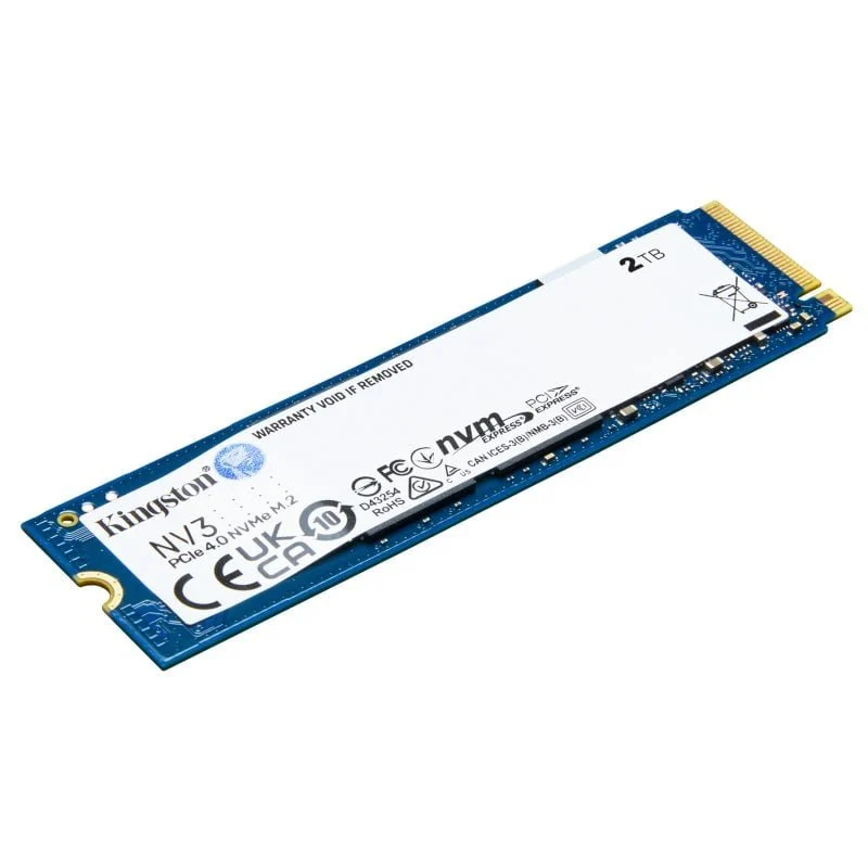 Disque dur solide Kingston NV3 SSD M2 2280 2 To PCIe 4.0 NVMe 3D NAND