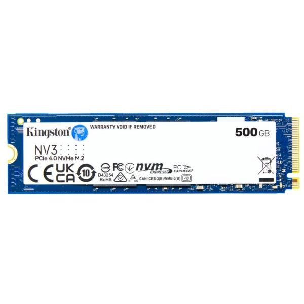 Disque dur solide Kingston NV3 SSD M2 2280 500 Go PCIe 4.0 NVMe 3D NAND