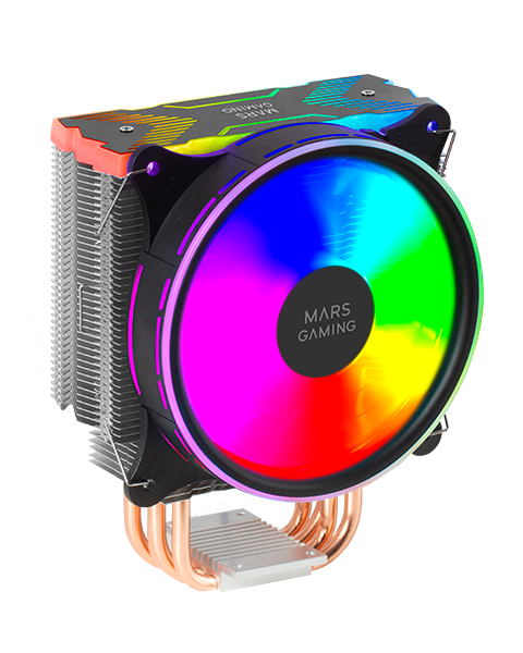 Dissipateur CPU Mars Gaming MCPUXU9 - Double Tour - Ventilateurs hybrides ultra-silencieux - 9 caloducs en cuivre - HCT Ultra jusqu'à 400W TDP - Noir - Couleur Noir