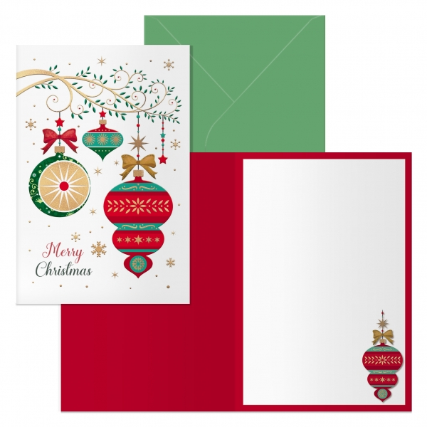 Dohe Cascabel Pack de 6 Cartes de Voeux de Noël avec Enveloppe - Format Fermé 11,5x17cm, Ouvert 23x17cm - Papier Offset - Imprimé en Couleur