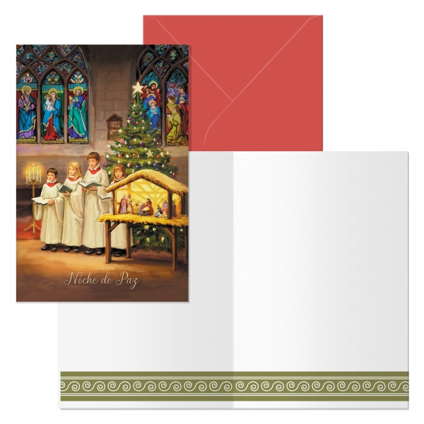 Dohe Coro Pack de 6 cartes de vœux de Noël avec enveloppe - Format fermé 11,5x17 cm, ouvert 23x17 cm - Papier offset - Imprimé en couleur