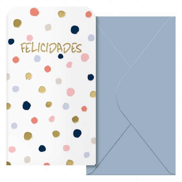 Dohe Flakes Pack de 6 cartes de vœux/portefeuilles avec enveloppe - Taille 9x16 cm - Papier offset - Imprimé en couleur