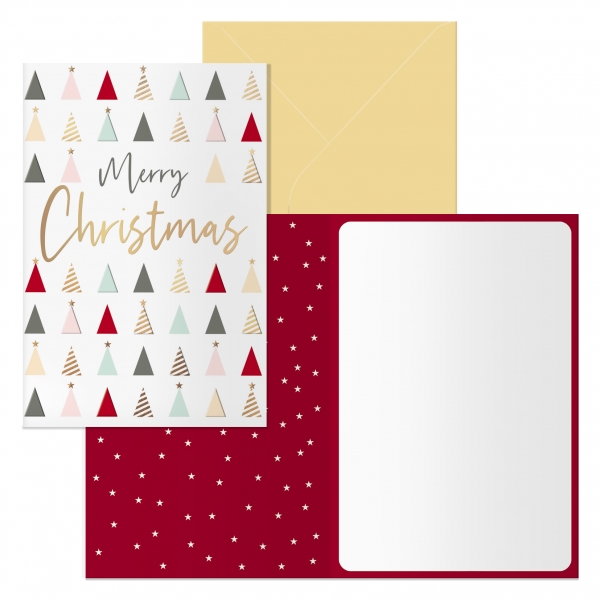 Dohe Forest Pack de 6 cartes de vœux de Noël avec enveloppe - Format fermé 11,5x17 cm, ouvert 23x17 cm - Papier offset - Imprimé en couleur