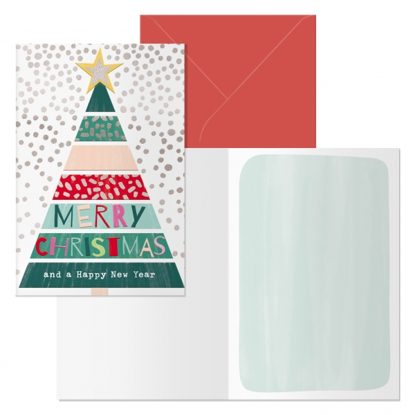 Dohe Natale Pack de 6 cartes de vœux de Noël avec enveloppe - Format fermé 11,5x17 cm, ouvert 23x17 cm - Papier offset - Imprimé en couleur