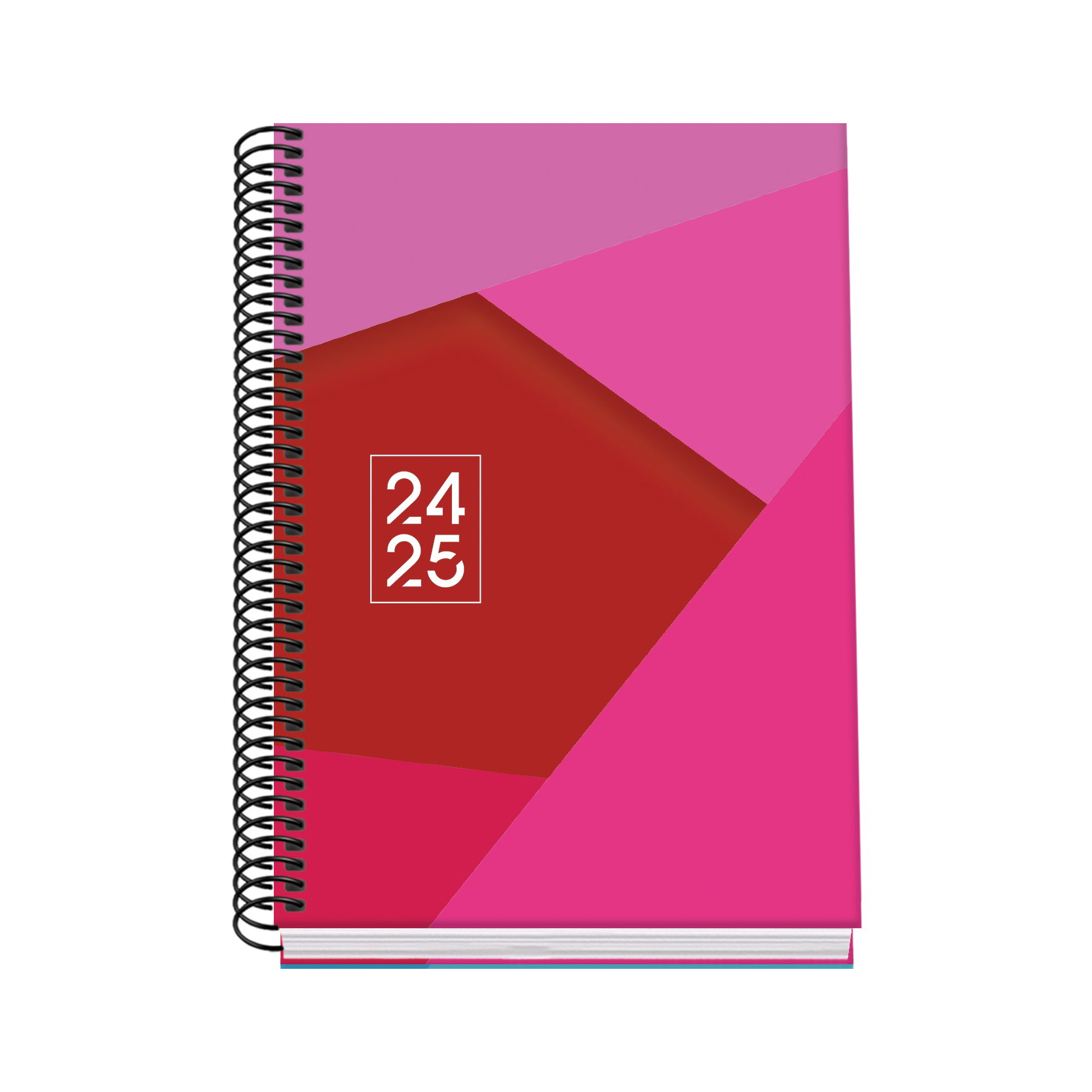 Dohe Tamgram Agenda Scolaire à Spirale A5 - Page Dia - Papier 70g/m2 - Couverture Carton Laminé - Couleur Rose