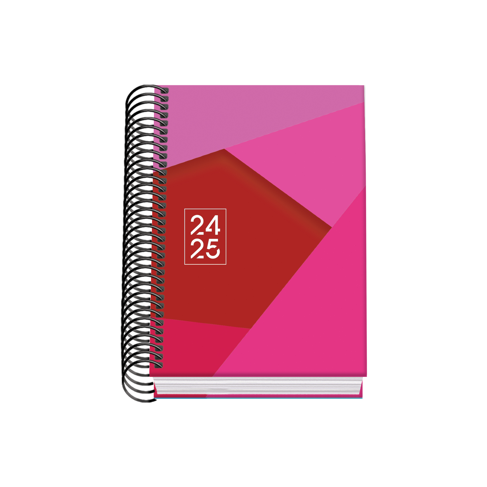 Dohe Tamgram Agenda Scolaire à Spirale A6 - Diamètre de la Page - Papier 70g/m2 - Couverture Carton Laminé - Couleur Rose