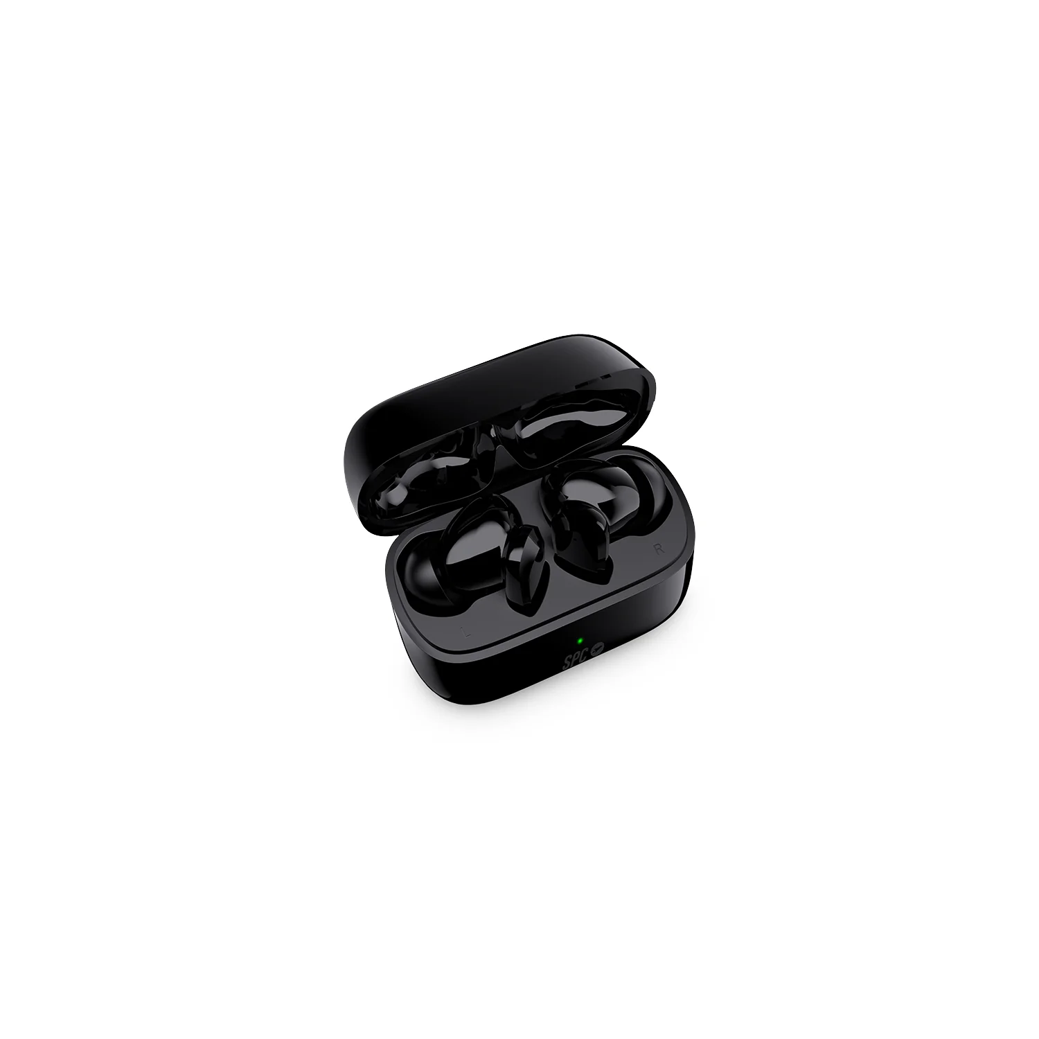 Écouteurs intra-auriculaires Bluetooth 5.2 TWS SPC Ether 2 Pro - Mains libres - Assistant vocal - Connectivité avec 2 appareils simultanément - Autonomie jusqu'à 26 heures avec étui de chargement - Commande tactile - Couleur noire