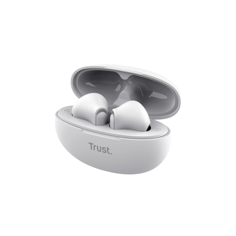 Écouteurs sans fil Trust Yavi - Sans fil, Bluetooth - ENC - Couleur Blanc