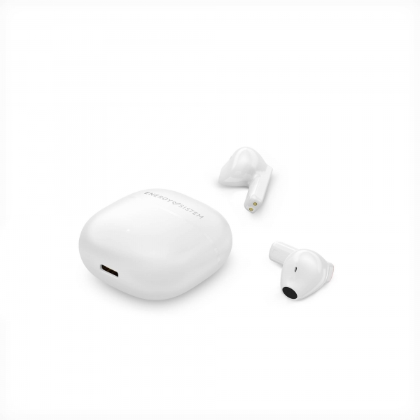 Écouteurs True Wireless Energy Sistem - Bluetooth 5.4 - Autonomie 20h - Basses profondes - Matériaux recyclés - Assistant vocal intégré - Couleur Blanc